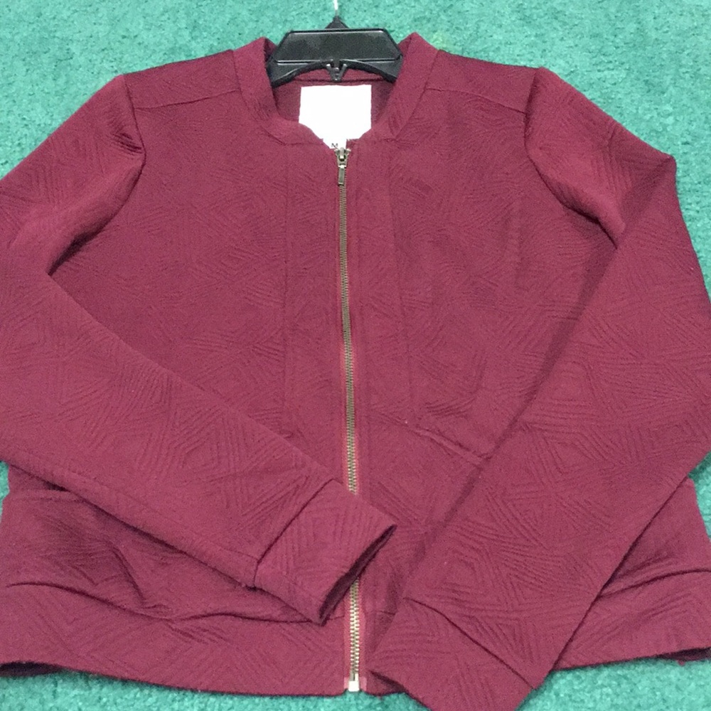 Maurices Maroon Patterned Jacket - image 1